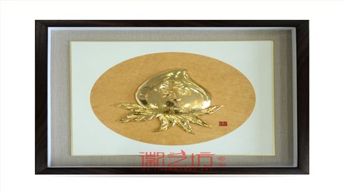 金寿桃芜湖铁画 祝寿送长辈精美礼品 安徽特色手工艺术品