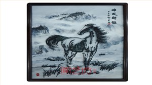 雄风神韵芜湖铁画油画背景 名师魏民春制作