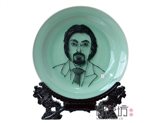 华为赠中东友人铁画礼品1