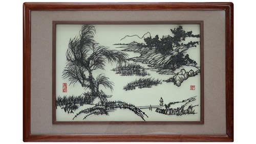 铁画大师吴智祥山水铁画作品2