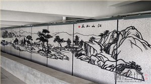 徽艺坊为南京溧水二里桥设计制作景观铁画（明觉铁艺）