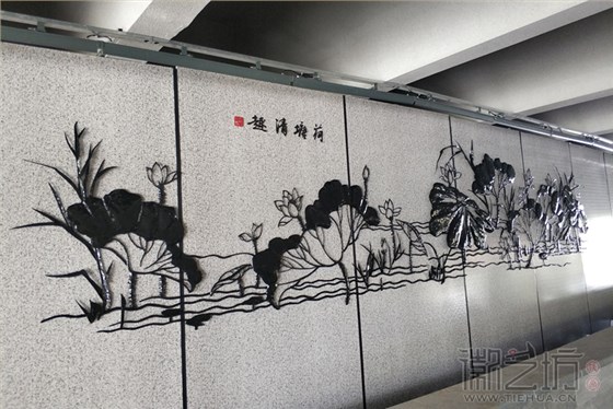 南京溧水二里桥铁画-荷塘清趣1