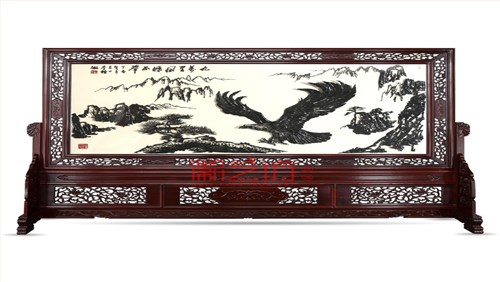 九万里风鹏正举鹰芜湖铁画屏风 大厅屏风隔断 国家级非遗艺术品